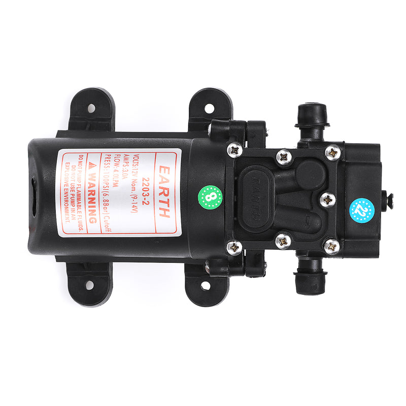 DC12V Micro Diaphragm Pump 100PSI Intelligent Water Pump 4L Reflux Diaphragm Pump