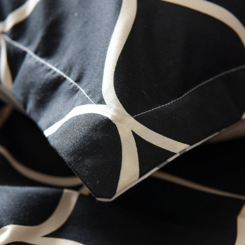 3 PCS Bedding Sets Plaid Printing Quilt Cover Pillowcase For Queen Size