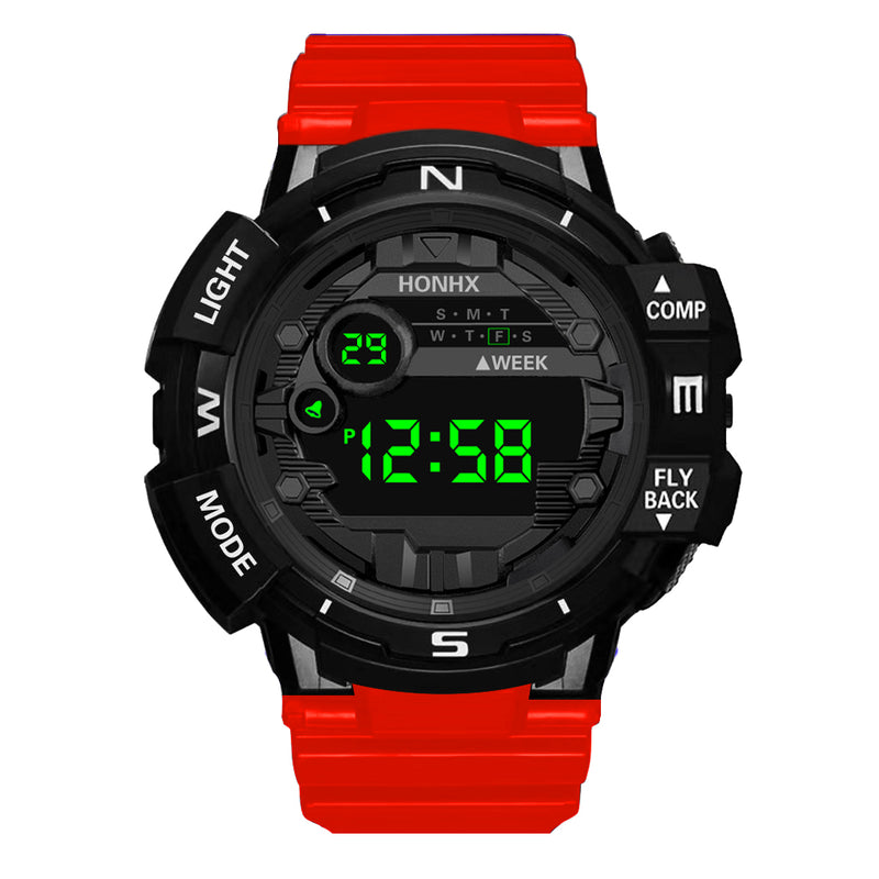 HONHX 81X-66F Men Watch Fashion Luminous Display Alarm Clock Digital Watch