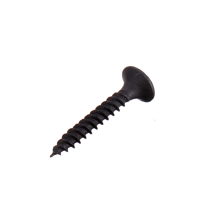 Suleve M3.5CP5 1000Pcs M3.5 Cross Black Recessed Flat Head Self Tapping Ash Phosphorus Drywall Metric Threaded Wood Screw Nail Bolt