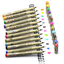12 Colors 1.5mm Art Marker Manga Fine Head Paint Graphic Sketch Drawing Pen Set