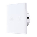 Aodu Tuya Smart Life EU 433Mhz 2 Gang Smart WIFI Light Switch Interruptor Touch Wall Power Switch App Remote Control Intellegent Switch Work With Alexa Google Home