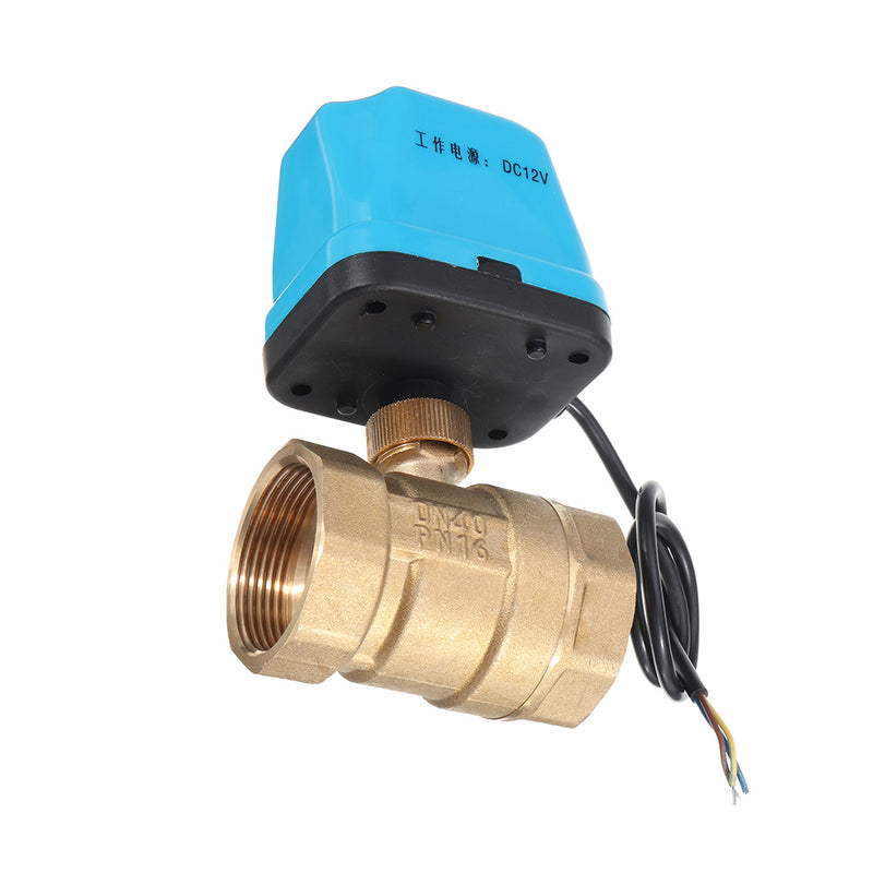 TMOK TK260 DC 12V 1/2" 3/4" 1" 1-1/4" Motorized Electric Brass Ball Valves 3 Wire Full Port Valve