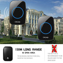 CACAZI FA58 Wireless Waterproof Self-powered Doorbell No Battery Required 1 Transmitter 2 Receiver Home Ring Bell