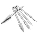 HILDA 3mm Shank 5Pcs 3-8mm Milling Cutters White Steel Three Blades Wood Carving Knives