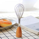 KCASA KC-EW032 Smile Wooden Handle Whisk Egg Beater Mixer Stirrer Blender Kitchen Cooking Tools
