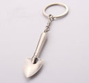 1PC Keyring Tools Metal Silver Keychain Work Shovel Mini Tool Shovel Keyring Metal Keychain Work Tools