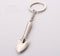 1PC Keyring Tools Metal Silver Keychain Work Shovel Mini Tool Shovel Keyring Metal Keychain Work Tools