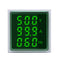 5pcs Geekcreit 3 in 1 AC 60-500V 100A Square Green LED Digital Voltmeter Ammeter Hertz Meter Signal Lights Voltage Current Frequency Combo Meter Indicator Tester With Round CT