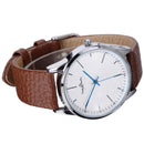 Story Time Retro Belt Cowhide Strap Ultra-thin Men Watch Quartz Watch Reverse Backwards Watch