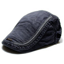 Mens Cotton Berets Caps Embroidery Painter Casual Outdoor Visor Forward Hat