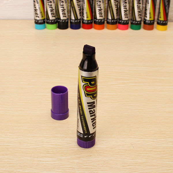 Genvana 12mm POP Marker Pen Oblique Square Point Repeated Filling