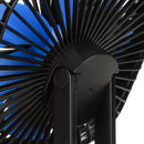 Mini Portable 3-Speed USB Timing Desk Fan 5000mAh Battery Rechargeable Fan-Blue/Black Fan Blade
