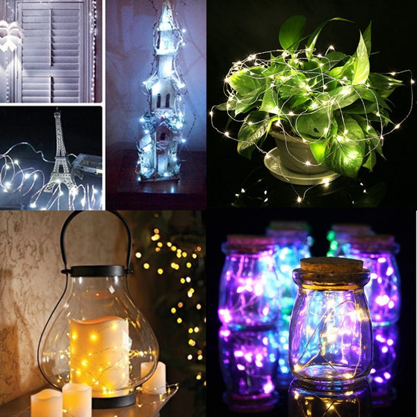 12V 5M 50LED Silver Wire Christmas String Fairy Light Remote Controller with Adapter