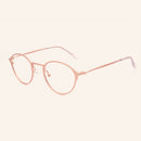 CASS BOJUERetro Literature Metal Spectacle Glasses Frame Flat Mirror Circular Light Weight Lens Rim