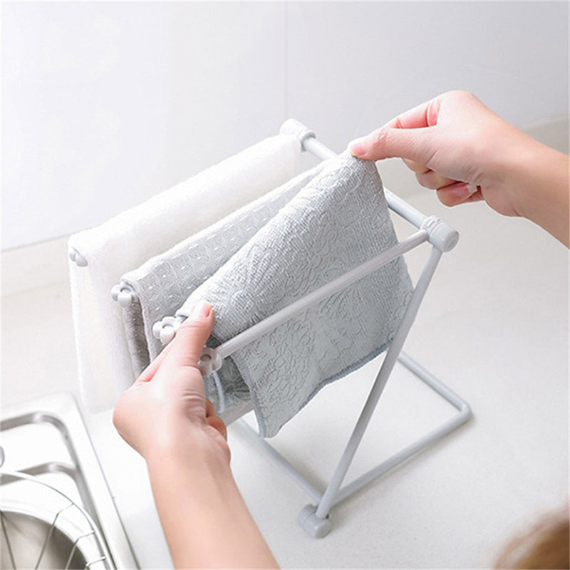 Creative Foldable Vertical Rags Towel Holder Hanger Rag Storage Table Storage Cup Racks