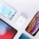 ROCK 18W QC3.0 Fast Charging USB Charger Adapter For iPhone XS 11 Pro Huawei P30 Pro Mate 30 Xiaomi Mi9 9Pro With Type C Data Cable