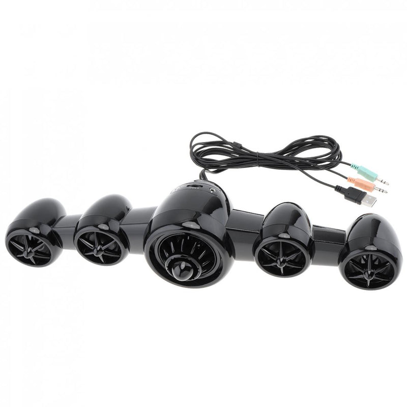SADA D-219 AUX Multi-media Bluetooth Stereo Surround Sound Mini Aircraft Computer Speaker with 3 Speakers Units