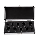 Drillpro 10Pcs Impact Low Profile Damaged Bolt Nut Extractor Remover Socket Tool Set Bolt Nut Screw Removal Socket Wrench