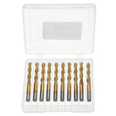 Drillpro 10pcs 3.175mm Shank Ball Nose End Milling Cutter Titanium Coated Two Flute 12mm/22mm CNC Tool