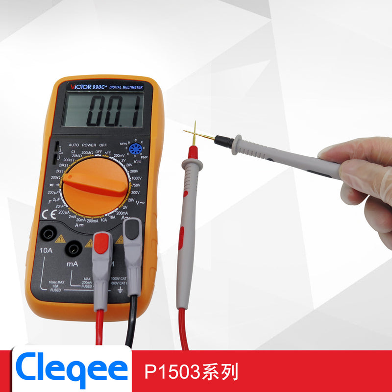 Cleqee P1503D Multimeter Probes Replaceable Needles Test Leads Kits Probe for Digital Multimeter Fe