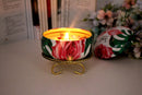 Iron Candle Holder Round Table Golden Candlestick for Wedding Ornament Party