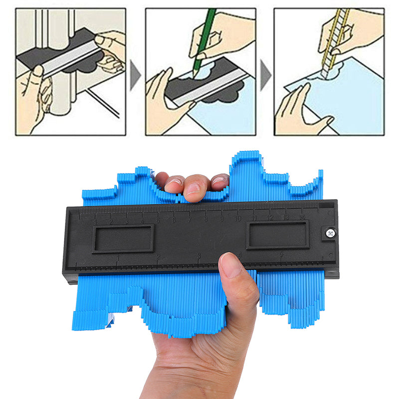 5 Inch 120mm Contour Profile Gauge Measure Ruler ABS Contour Gauge Woodworking Tiling Laminate Tool