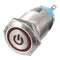 5 Pin 19mm LED Silver Steel Push Button Latching Power Switch Waterproof 12V