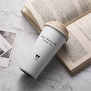500ML Stainless Steel Leakproof Insulated Thermal Portable Car Travel Coffee Mug Cup
