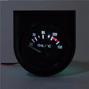 Universal Car Black Pointer Oil Temperature Temp Gauge 50-150 LED Light 2" 52mm Universal Car Black Pointer O
