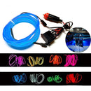 1M Flexible Neon EL Wire Light Atmosphere Car Strips Lamp Interior Decoration Strips Lighting + DC12V Driver
