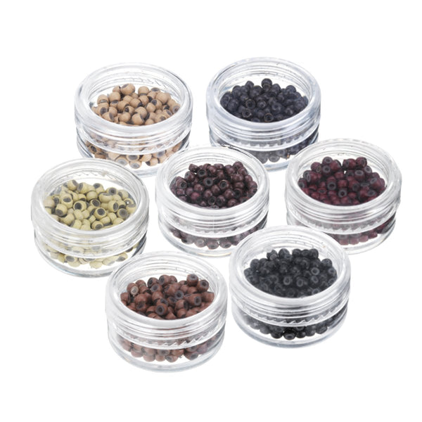 200Pcs Silicone Lined Nano Rings Beads 3.0mm Silicone Micro Bead For Nano Tip Hair Extensions