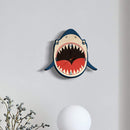 Creative Wooden Hang Clock Shark Shape Wall Watch Silent Mute Clock for Kids Bedroom Wall Decoration Wall Clock