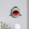 Creative Wooden Hang Clock Shark Shape Wall Watch Silent Mute Clock for Kids Bedroom Wall Decoration Wall Clock