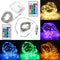 Battery Operated USB Powered Waterproof 5M 50LED Colorful Sliver Wire String Light + 24Keys Remote Control for Holiday