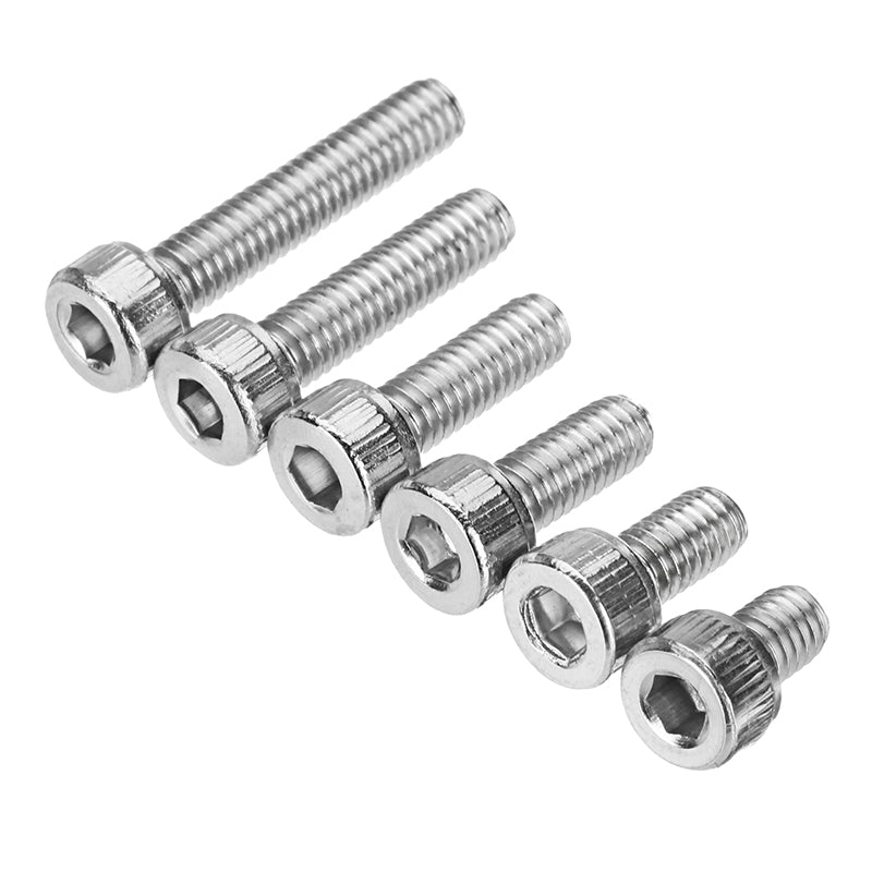 Suleve M4SH3 50Pcs M4 Stainless Steel Hex Socket Cap Head Screws Bolts 6-20mm Optional Length