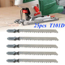 25pcs T101D T Shank HCS Black Jigsaw Blades Curve Cuttingtools For Wood Plastic