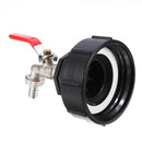 S100x8 Brass IBC Tank Adapter Double Tap Coarse Thread Outlet Replacement Drain Adapter to 1/2'' Hose Barb Coupler Valve Fitting Parts Connector for Garden