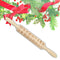 Loskii JM01687 Wooden Christmas Embossed Rolling Pin Dough Stick Baking Pastry Tool New Year Christmas Decoration