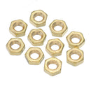 100Pcs M3 Brass Hex Screw Bolt Nut 3mm Diameter 1.5mm Thread Height