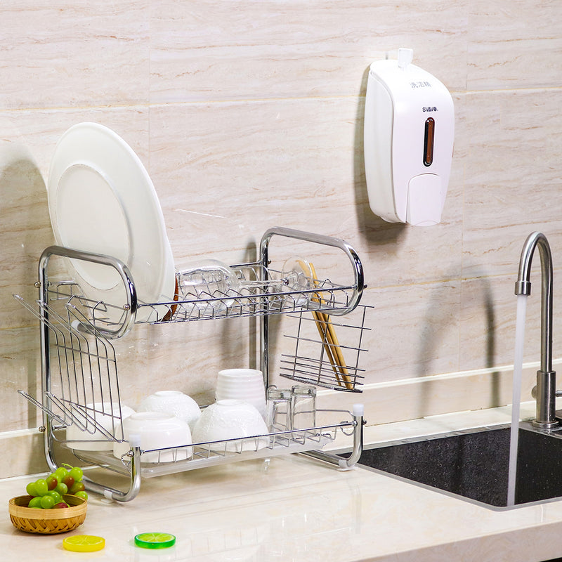 36cm Stainless Steel Sink Dish Drying Rack Kitchen Shelf Storage Holder