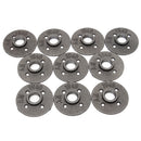 10pcs 3/4 Inch Black Flange DN20 Four Holes Flange Iron Pipe Floor Fitting Plumbing Threaded Flange