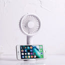 IPRee 3 In 1 5V Mini USB Handheld Desktop Fan 3 Modes Cooling Wind Speed LED Light Phone Holder
