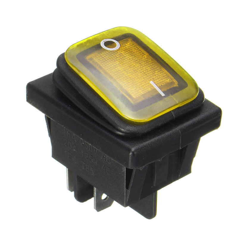 On-Off-On 4 Pin 12V LED Light Rocker Toggle Latching Switch Waterproof For Car Boat