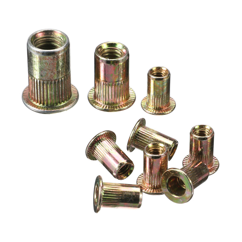 Suleve MXZN9 220Pcs Mixed Steel Rivet Nut Rivnuts Blindnuts Nutserts M3-M10 Nut Insert Rivet Assortment Kits