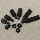 Suleve M3NH5 180Pcs M3 Nylon Screw Black Hex Screw Nut PCB Standoff Spacer Column Assortment Kit