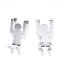 Creative 2pcs Hooks Stainless Steel Lovers Shaped Hook Kitchen Hanger Clothes Storage Rack Tool Home Storage