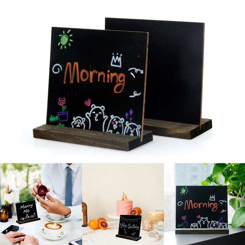 Wooden Small Blackboard Message Board Upright Home Restaurant Menu Card Desktop Cafe Multifunctional Decoration Retro