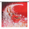 180x180cm Christmas Santa Claus Waterproof Shower Curtain Bathroom Decor with 12 Hooks