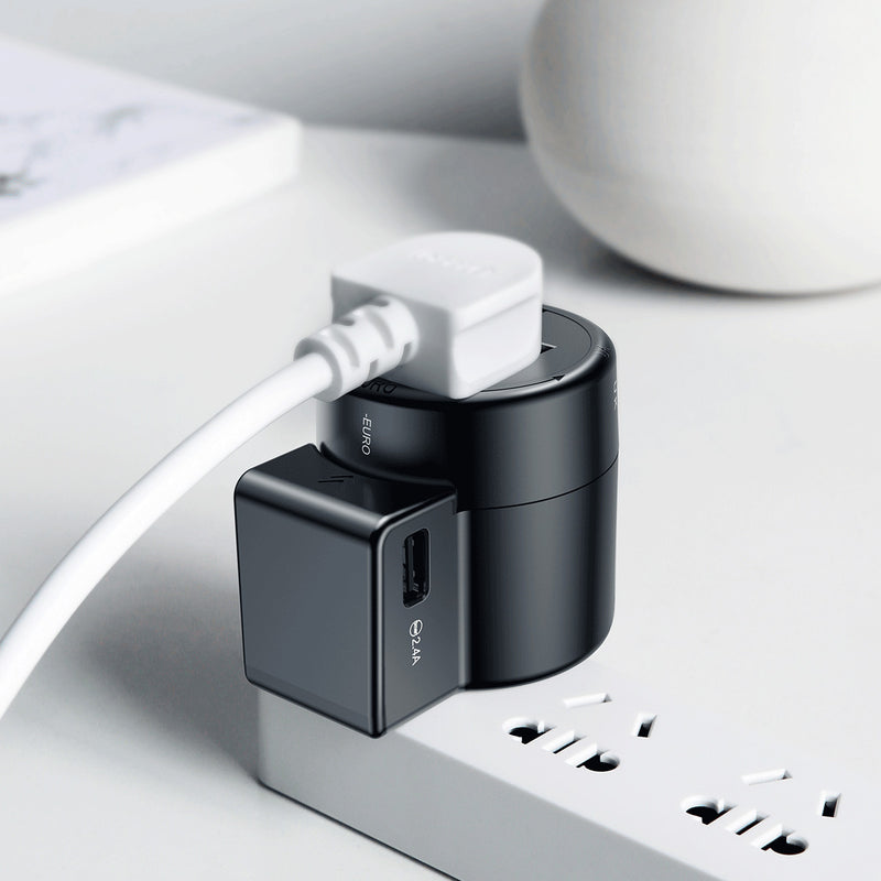 Baseus Universal Multi-function Dual USB Socket Travel USB Charger US EU AU UK Plug